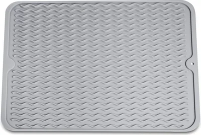 Produktbild von RUBBERNECK Hitzebeständige Abtropfmatte aus Silikon, hellgrau, 30x40 cm