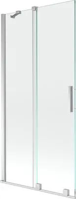 Image de Mexen Velar Paroi de baignoire à 2 volets Réglable 90 x 150 cm, transparent, chrome - 896-090-000-01-01