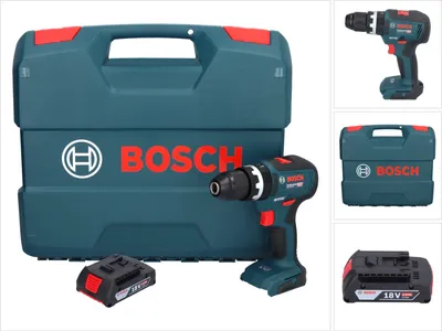 Image de Bosch GSB 18V-55 Professional Perceuse-visseuse à percussion sans fil 18 V 55 Nm Brushless + 1x batterie 2,0 Ah + coffret - sans chargeur