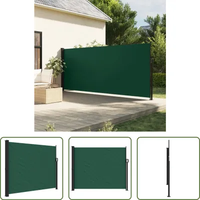Produktbild von The Living Store Seitenmarkise Ausziehbar Dunkelgrün 160x600 cm