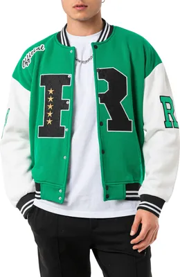 Produktbild von Red Bridge Herren Sweatjacke Collegejacke GrünEcru XL