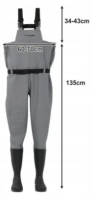 Obrázek produktu pro Trizand 25891 Brodící kalhoty s opaskem, vel. 42, šedá
