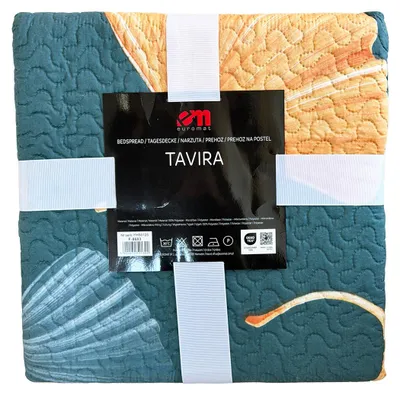Produktbild von Tagesdecke Zweiseitige Bettüberwurf Allzweckdecke Steppdecke Meeresgrüne Ginkgoblätter (TAVIRA F-8603) 220x240 cm