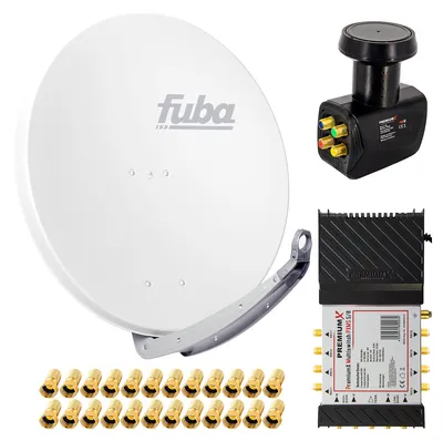 Produktbild von PremiumX Satelliten-Komplettanlage Fuba DAA 850 W Antenne 5/8 Multiswitch LNB F-Stecker