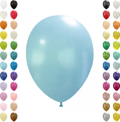 Produktbild von Luftballons ca. 27 cm Naturlatex Ballons, 100 Stück, Standard Hellblau