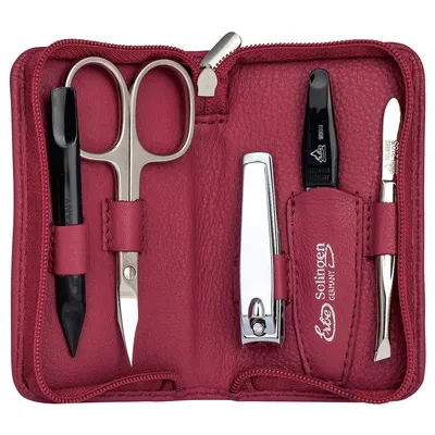 Productafbeelding van Erbe Solingen manicure-set, 5-delig, rood (artikelnummer: erbe9016)