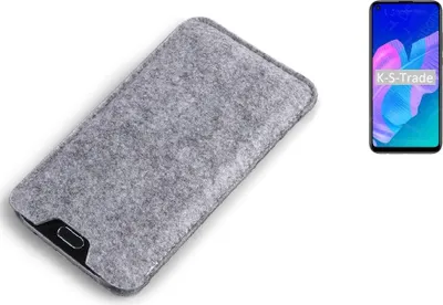 Produktbild von K-S-Trade Filz Handyhülle kompatibel mit Huawei Y7p Schutzhülle Filztasche Filz Tasche Case Sleeve Handy Hülle Filzhülle grau