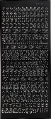 Produktbild von Kreativunternehmen Aufkleber Kleine Großbuchstaben schwarz, 1 Blatt