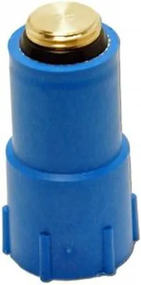Produktbild von Otto Haas Baustopfen mit Messing-Gewinde 1/2 Zoll und F+E Ventil blau, Nr.3379, 1 Stk.