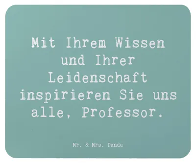 Produktbild von Mr. & Mrs. Panda Mauspad Spruch Inspirierender Professor - Meeresbrise - Geschenk, Bedanken, computer, Motivation, Mouse Pad, Mousepad, Danke, laptop, Lehre, sagen