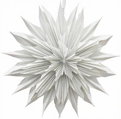 Only Natural – Papier-Lampenschirm – Weiß – 60 cm – Ansicht 1, KI-generiertes Bild
