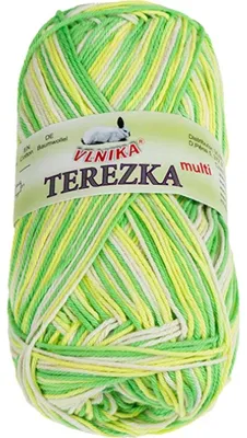 Immagine prodotto di Filato TEREZKA multi - 50 g, 155 m - Verde, Giallo