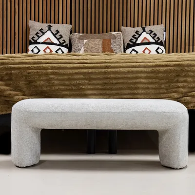 Produktbild von Giga Meubel Flurbank Raven - Beige - Stoff - 110x45x40cm