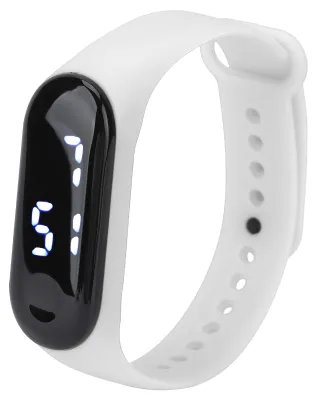 Produktbild von Digitaluhr, LED-Weißlicht-Display, Kunststoffspiegel, elektronisches Uhrwerk, Silikonarmband, Sport für Studenten