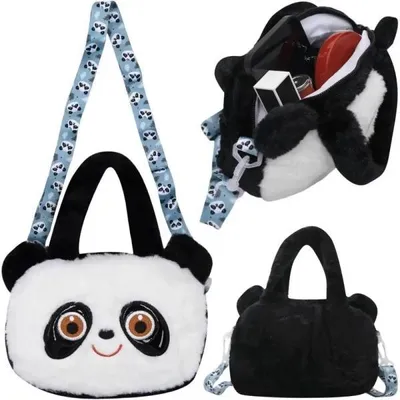 Immagine prodotto di Borsa di peluche a forma di panda - Trifox