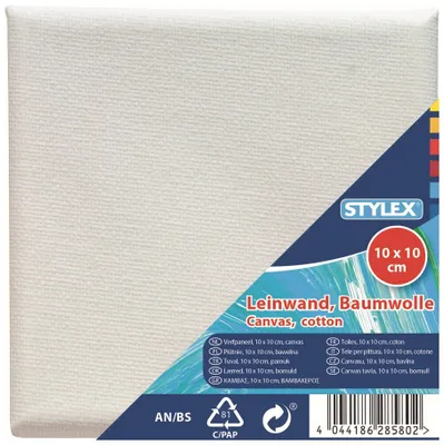 Produktbild von Stylex Leinwand Maße: 10 x 10 cm (Inhalt 1 Stück)