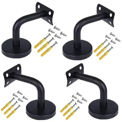 Produktbild von 4 Stück Handlaufhalter für Wandmontage, Schwarz