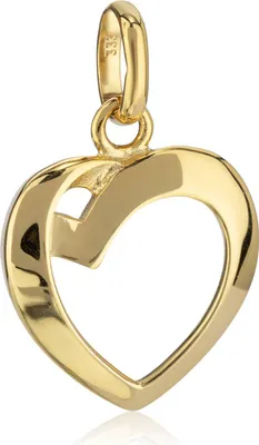 Produktbild von Kettenanhänger klein Herz 333 Gelb Gold 8 Karat poliert 11x11mm Amulett Talisman
