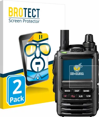 Produktbild von 2x Für Yaesu FT-3D / FT-5DE Schutzfolie BROTECT Displayschutz Display Schutz Folie Klar Transparent