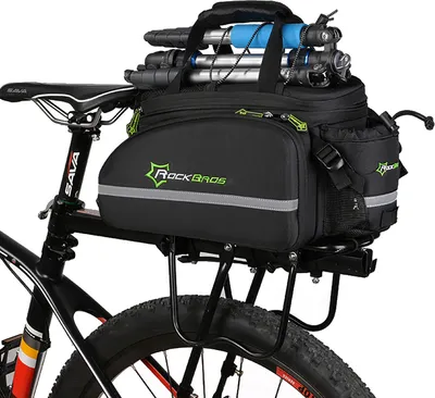 Produktbild von ROCKBROS Fahrrad Hinter Gepäckträgertasche Kameratasche Schwarz ca,35L mit Regenschutz