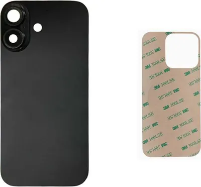 Produktbild von OEM iPhone 17 Akkudeckel Backcover Rückseite Glas Rückglas + Dichtung Schwarz