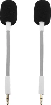 Image de 2 microphones de rechange pour casque Razer Barracuda X Réduction du bruit Microphone amovible 3,5 mm Blanc