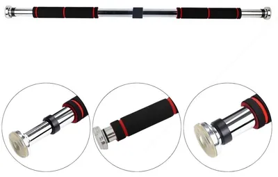 Obrázek produktu pro X-sport kovová tyč na přitahování, tyč na přitahování s mnoha možnostmi úchopu, 100-150 cm