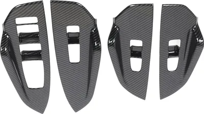 Obrázek produktu pro 4Pcs Window Lift Switch Panel Cover Carbon Fiber Pattern Sturdy Window Switch Bezel Panel Replacement pro Kia K5