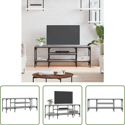 Produktbild von The Living Store TV-Schrank Grau Sonoma 121x35x45 cm Holzwerkstoff & Eisen