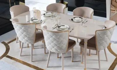 Produktbild von Esstisch Tisch Tische Modern Holz Ess Esszimmer Design Italienischer Stil Neu