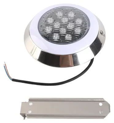 Produktbild von Tauchbare Poolbeleuchtung, professionelles warmes Licht 3000 K, 12 W, 12 V, Wandmontage, wasserdichte Unterwasser-LED zum Schwimmen
