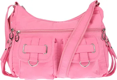 Produktbild von Damenhandtasche Schultertasche Tasche Umhängetasche Canvas Shopper Crossover Bag Rosa