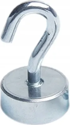 Produktbild von Magnethalter 19x8 mit Haken M4 5 Stück, Extrem stark, Magnettafeln, Kühlschränke, Whiteboards, DIY