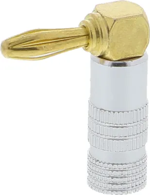 Produktbild von Bananenstecker 4mm 24K vergoldet 90°