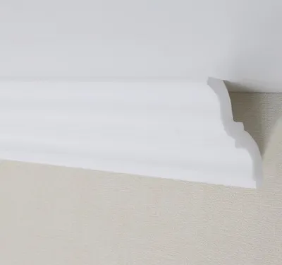 Produktbild von PROVISTON | Stuckleiste | Polystyrol | 60 x 65 x 2000 mm | Weiß | Deckenleiste