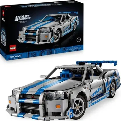 Obrázek produktu pro LEGO Technic Nissan Skyline GT-R (R34) 2 Fast 2 Furious, stavebnice modelového auta pro dospělé, 1410 dílů