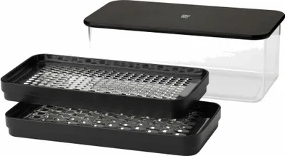 Image de RIG-TIG - GRATE-IT Râpe avec récipient, noir, inox, acrylique