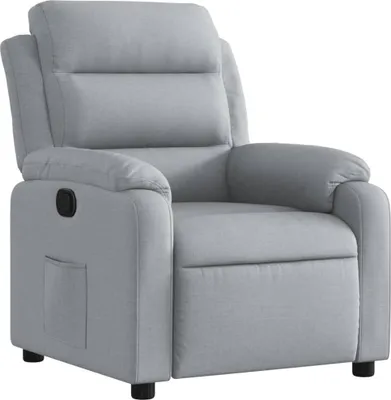 Immagine prodotto di vidaXL Poltrona relax in tessuto grigio chiaro
