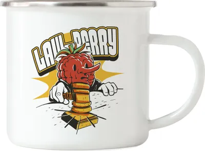 Produktbild von Law Berry Emaille Tasse Law Lawyer Anwalt Gericht Gesetz Berry Beere Jus Jura Verhandlung Gerechtigkeit