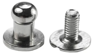 10 Beiltaschenknopf nickel 4x3x8mm