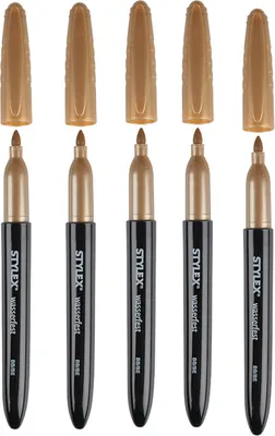 Produktbild von 5x Permanentmarker / Farbe: gold
