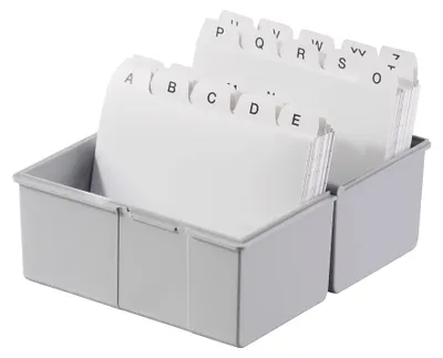 Produktbild von HAN Karteikasten 976-11 DIN A6 quer max. 400Karten PS lichtgrau