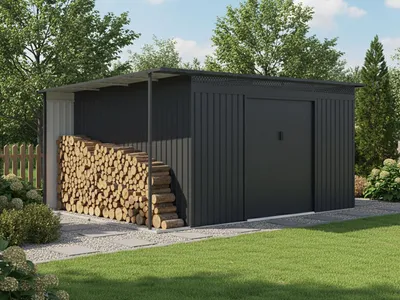 Produktbild von Metall Gerätehaus Modell Berlin 11,93 m²