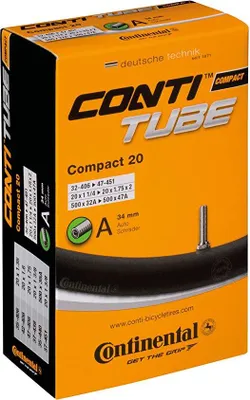 Obrázok produktu pre Continental Compact 20, Ventil, 20", 32 - 47 mm, 3,4 cm, Čierna, 130 g