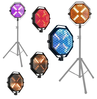 Produktbild von EVOLIGHTS LUMENO X Scheinwerfer, Vintage-Bühnenbeleuchtung, Retro-Warmweiß-Hintergrundeffekt, 4 x 60 W WW LED + 48 x 0,2 W RGB LED
