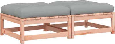 Produktbild von vidaXL Gartenhocker mit Kissen 2 Stk. Massivholz Douglasie