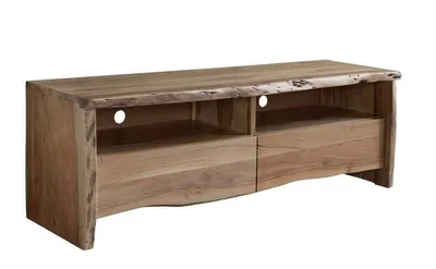 Image de MASSIVMOEBEL24 | Meuble TV 151x45 Acacia laqué Bois naturel PURE ACACIA #108