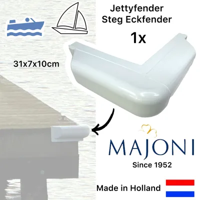 Produktbild von Jettyfender Stegfender Ecke Boxenfender Weiß