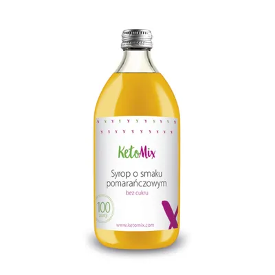 Zdjęcie produktu dla KetoMix Syrop bez cukru o smaku pomarańczowym | 100 porcji, 500 ml