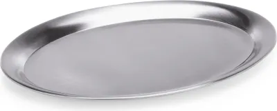 Zdjęcie produktu dla Taca z krawędzią ze stali nierdzewnej 19,5 x 15 cm srebrna